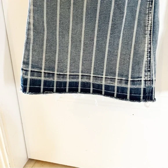 Rock and Roll Denim Pin Stripe Flare Jeans - Picture 7 of 16